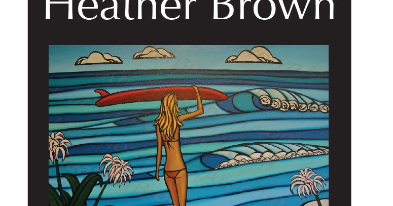 Lサイズ Heather Brown『 Surf Stroll 』額縁セット+